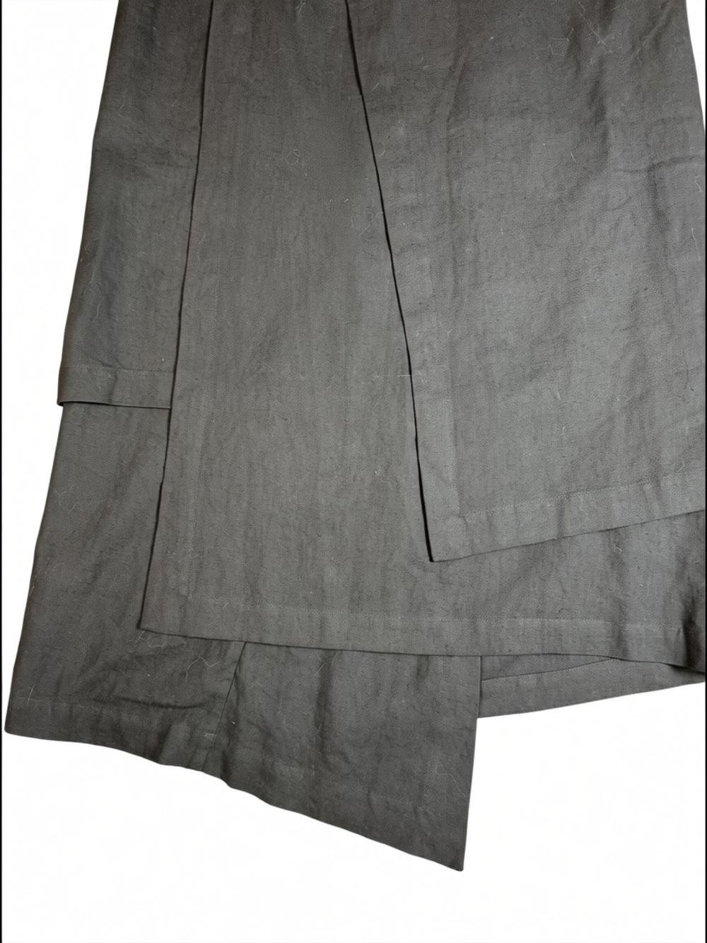 Kaliyana Layered Wrap Linen Blend Black Maxi Skirt Size L - Picture 4 of 8
